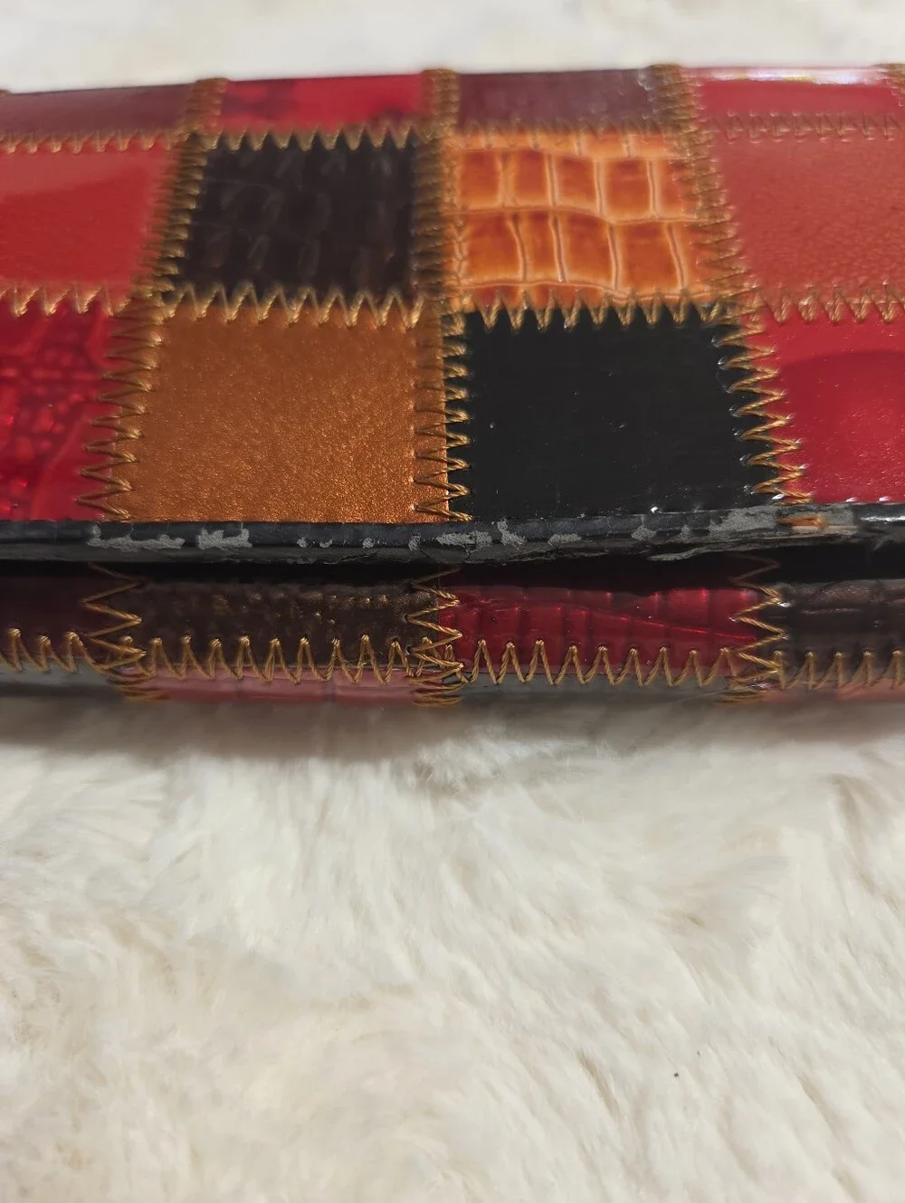 TeManli - Vintage Genuine Leather Patchwork Wallet